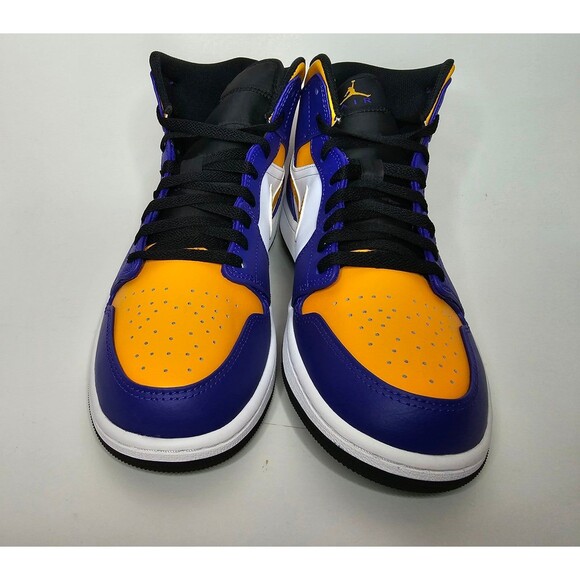 Nike Air Jordan 1 Mid Sneaker Lakers Purple Shoes Men\'s 10 DQ8426-517 11.5W LA main image 6